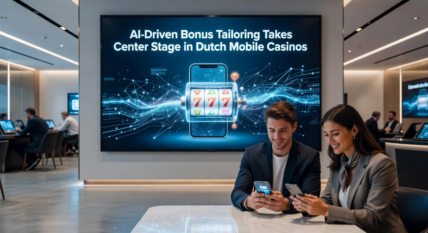 Grafiek met AI-algoritmes die spelerdata analyseren voor gepersonaliseerde bonusaanbiedingen in een mobiel casino
