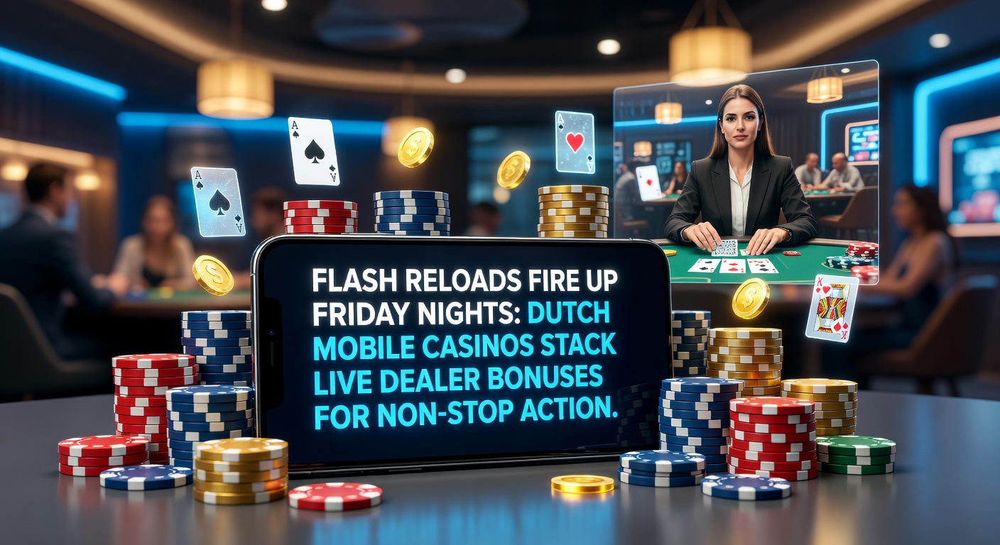 Speler op mobiel met live dealer blackjack en flash reload bonus die oplicht op vrijdagavond